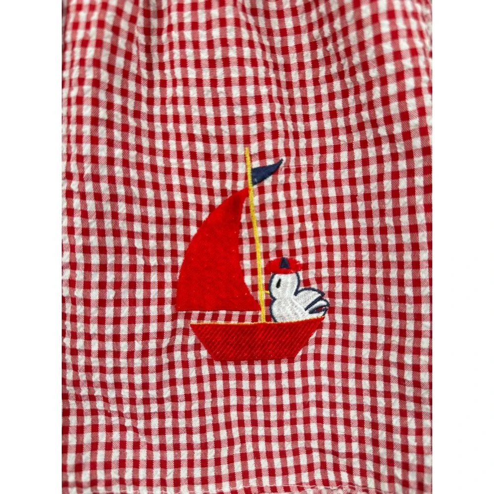 Sweetie Pie‎ Girls Red Gingham Sailboat Nautical Dress 4T
